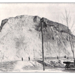 1911, looking at Gibraltar from the intersection of 5th Ave. & 3rd Street. Note the stone wall on 3rd Street was not yet built.